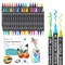 Dual Tip Acrylic Markers Paint Pens 36 Colors Coloring Markers Art Supplies for Adults Teens Kids, Acrylic Paint Painting Set for Rock, Stone, Wood, Glass, Canvas, Fabric, Ceramic, DIY Craft Ornaments